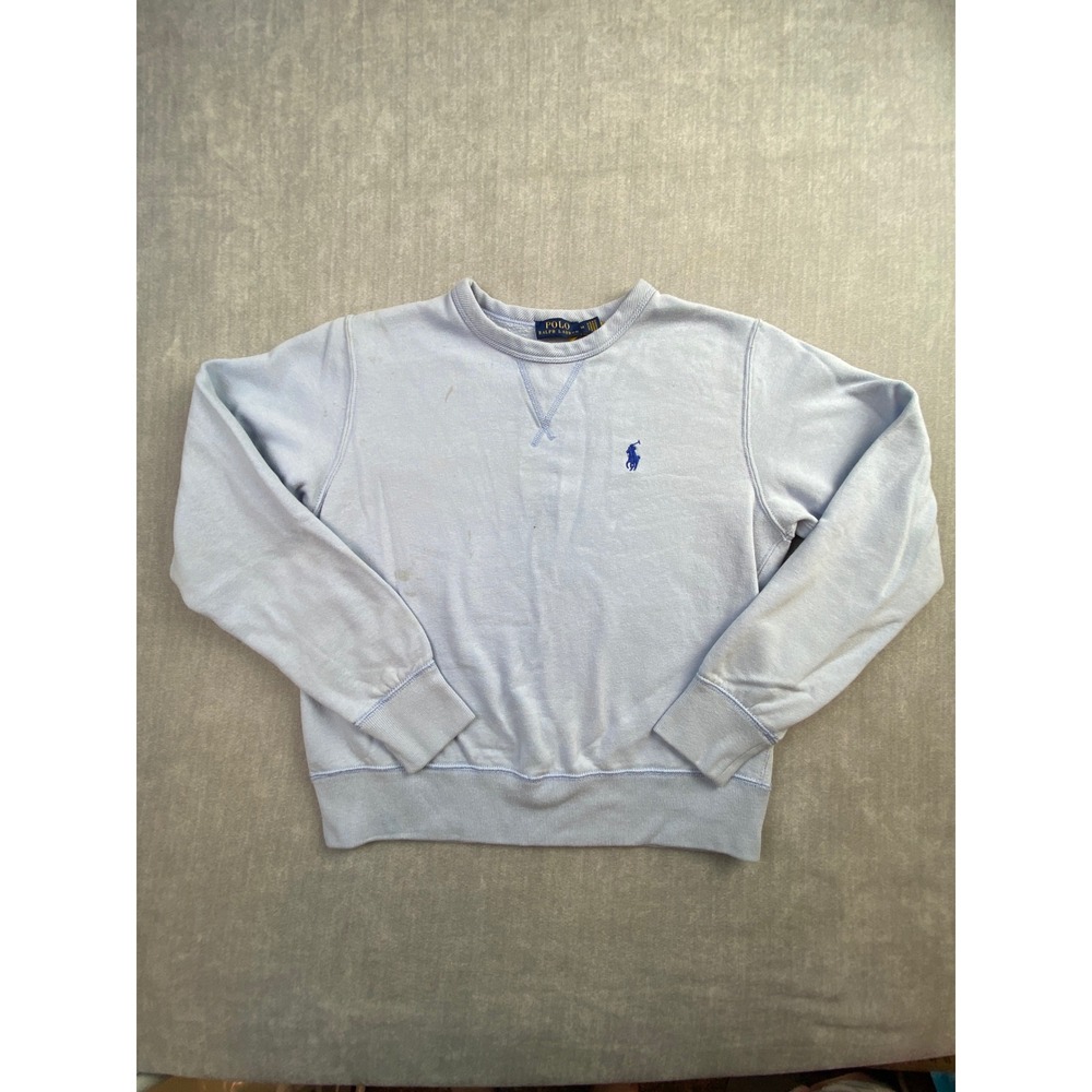 Polo‎ Ralph Lauren Kids Sweatshirt Blue Crewneck Pony Logo Size M Medium